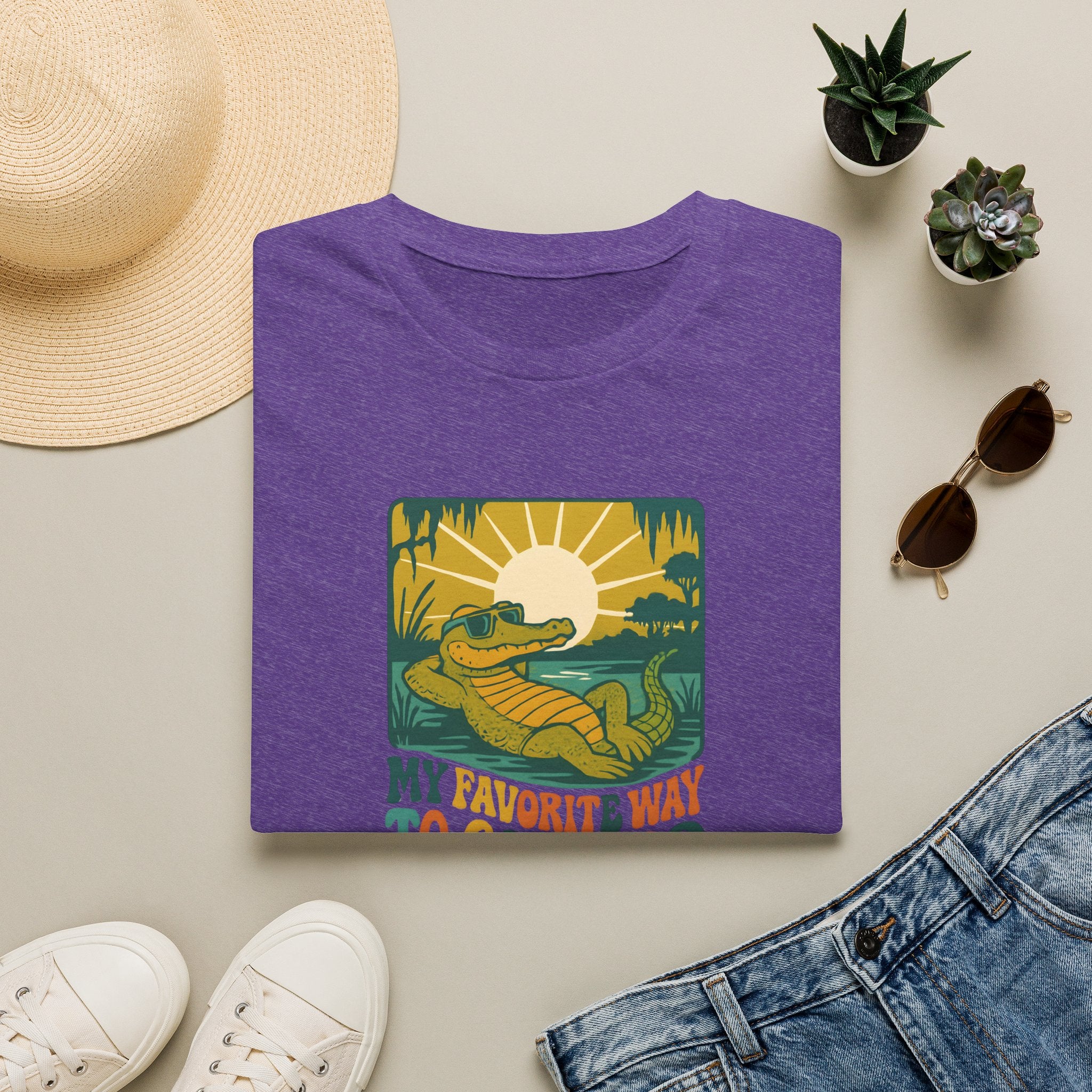 Alligator lounging in swamp T-Shirt