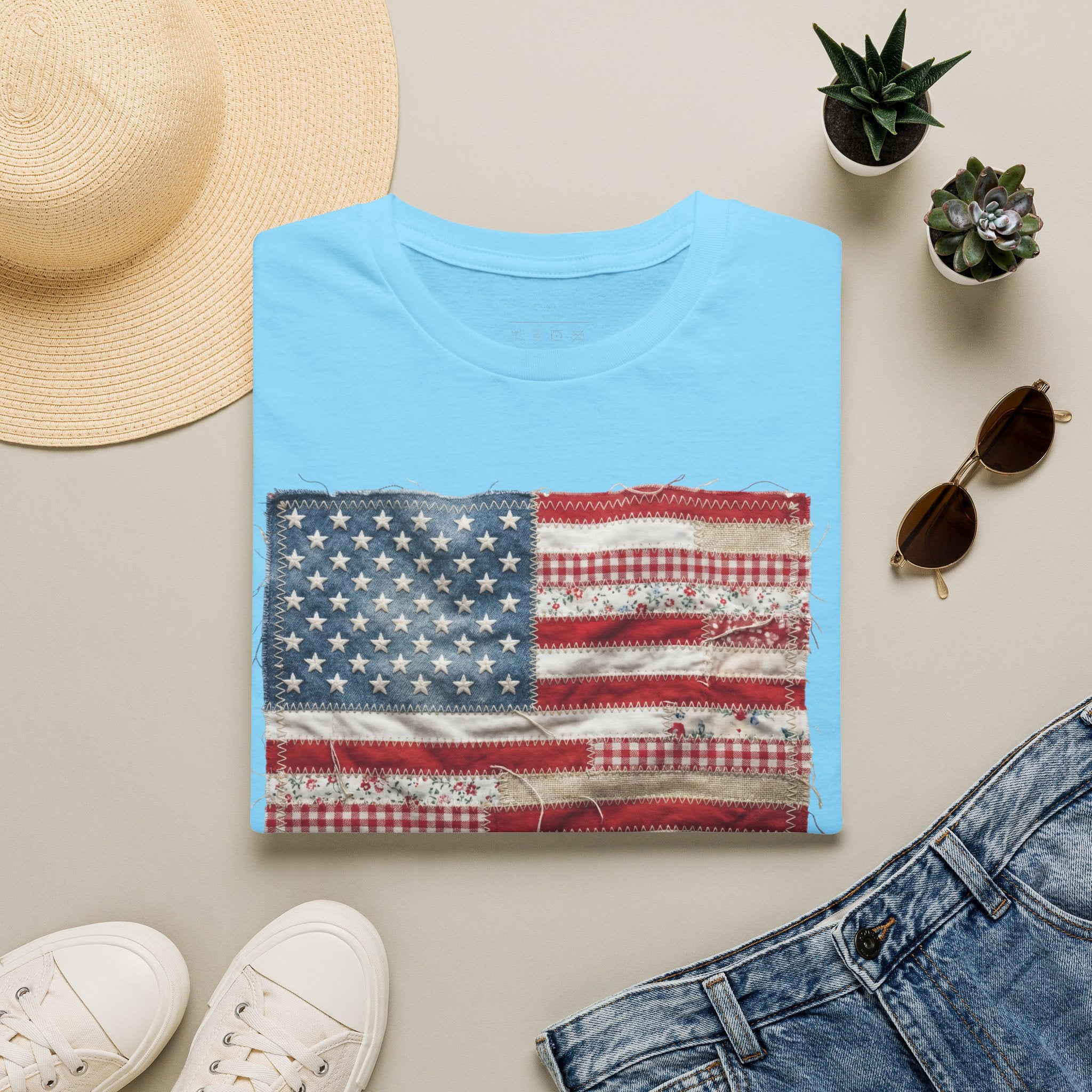 Distressed American Flag T‑Shirt — Vintage USA Patriotic Tee for 4th of July