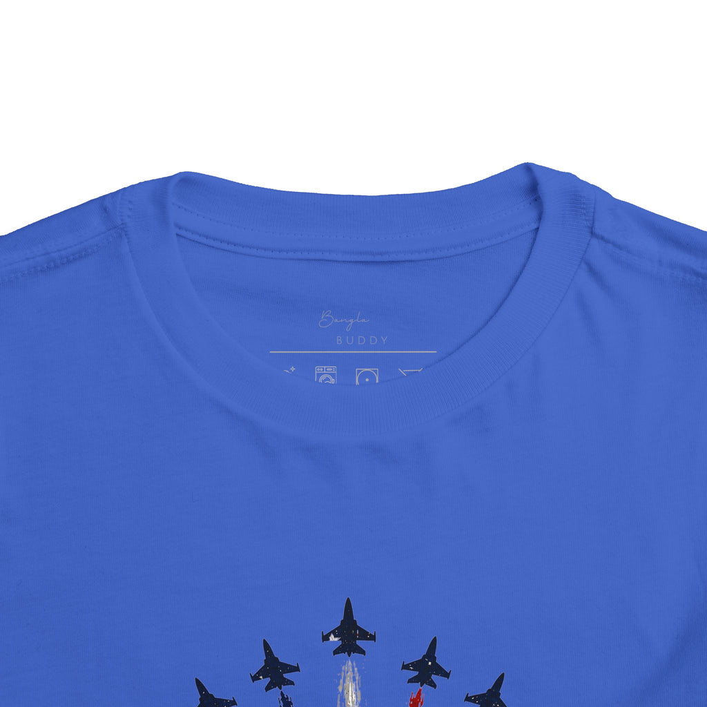 Toddler Tee - Patriotic American Flag Jet Spray Design (Fourth of July)