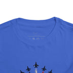 Toddler Tee - Patriotic American Flag Jet Spray Design (Fourth of July)