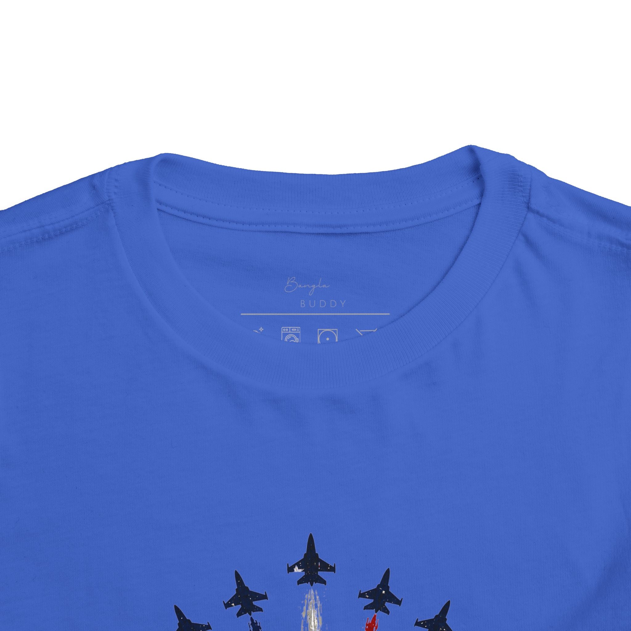Toddler Tee - Patriotic American Flag Jet Spray Design (Fourth of July)