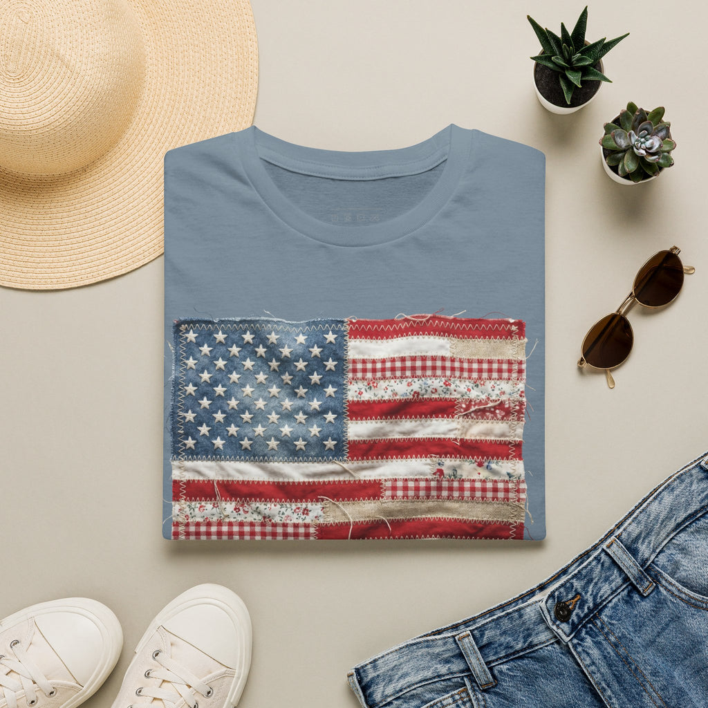 Distressed American Flag T‑Shirt — Vintage USA Patriotic Tee for 4th of July