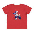 Toddler Tee Patriotic Balloon Dog  — USA Flag 4th of July Shirt