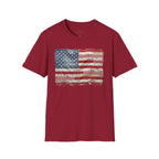 Distressed American Flag T‑Shirt — Vintage USA Patriotic Tee for 4th of July