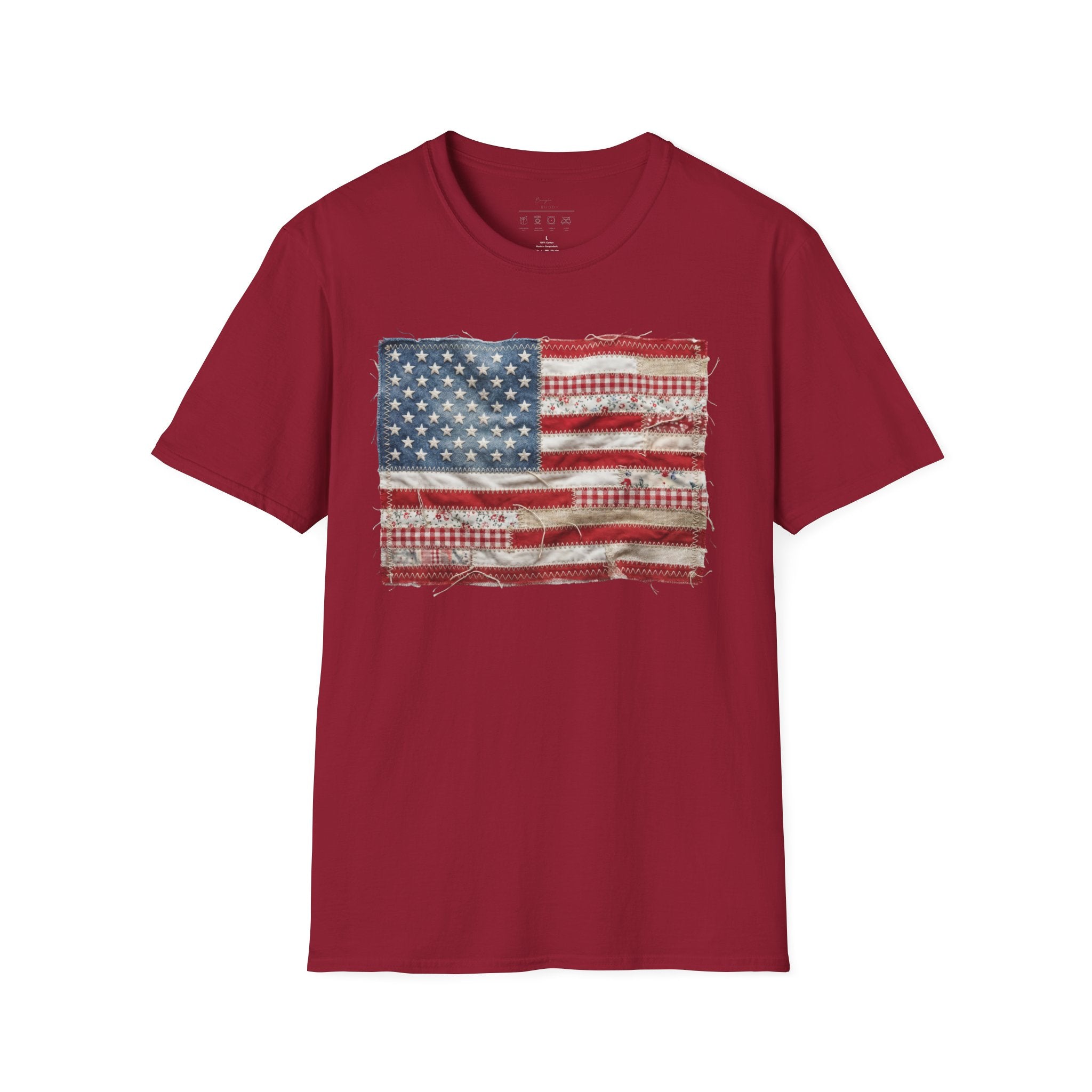 Distressed American Flag T‑Shirt — Vintage USA Patriotic Tee for 4th of July
