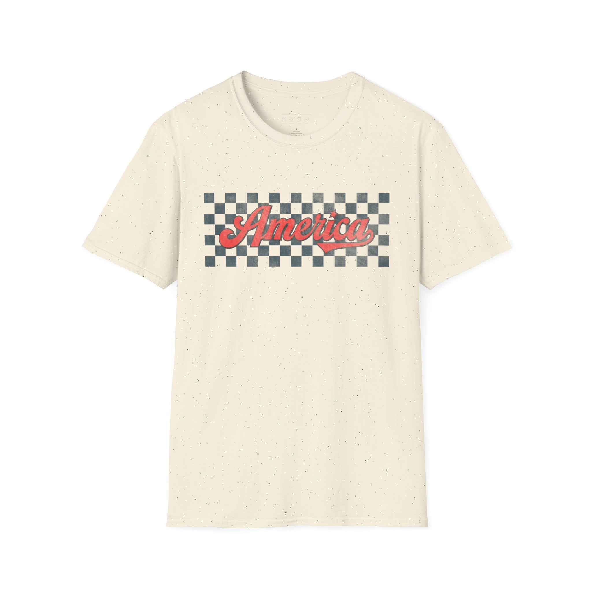 America Checkerboard Graphic T-Shirt