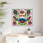 Framed Dhaka Rickshaw Folk Art Canvas