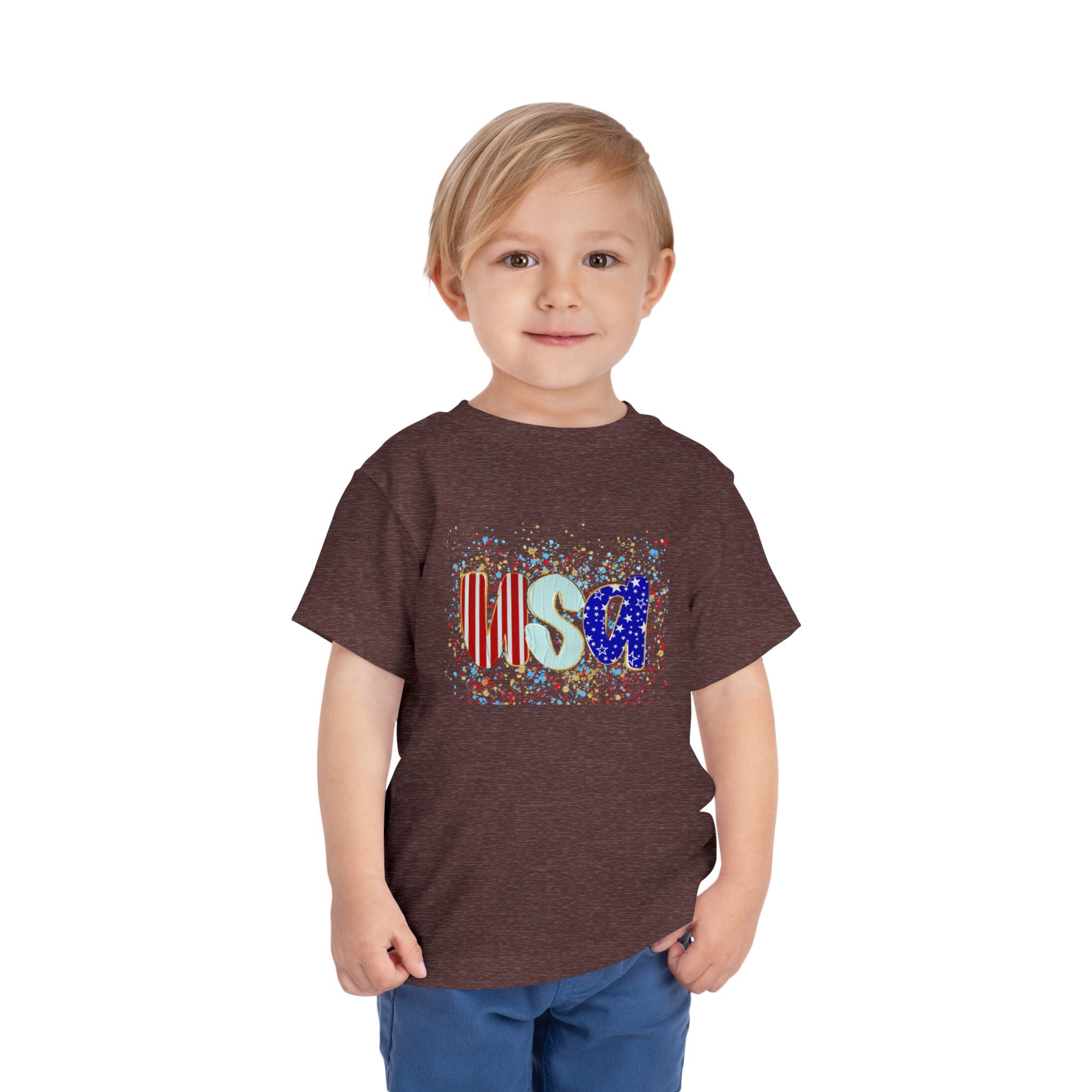 Toddler USA Flag Confetti Tee