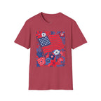 American Flag Floral T-Shirt — Patriotic Stars & Stripes Tee