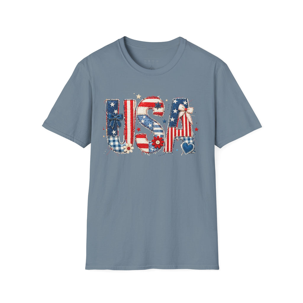 USA Patriotic T-Shirt — Red White Blue Americana Graphic Tee