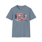 USA Patriotic T-Shirt — Red White Blue Americana Graphic Tee