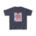 Youth, Kids Tee — "America 250 Years of Freedom" Patriotic Fourth of July Shirt