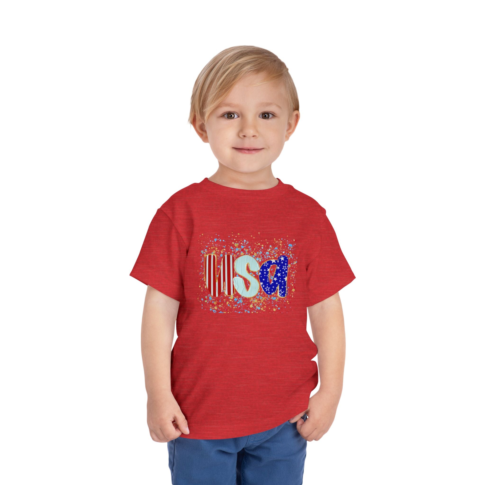 Toddler USA Flag Confetti Tee