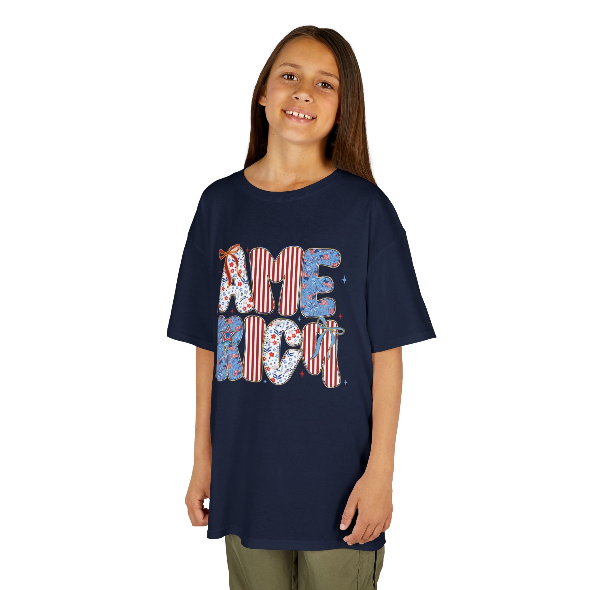 Youth, America Kid’s Tee — Patriotic Red White Blue Graphic