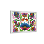Framed Dhaka Rickshaw Folk Art Canvas