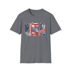 USA Patriotic T-Shirt — Red White Blue Americana Graphic Tee