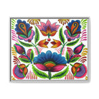 Framed Dhaka Rickshaw Folk Art Canvas