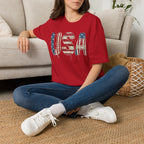 Copy of USA Flag Graphic T-Shirt — Distressed Americana Patriotic Tee