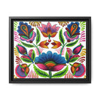 Framed Dhaka Rickshaw Folk Art Canvas