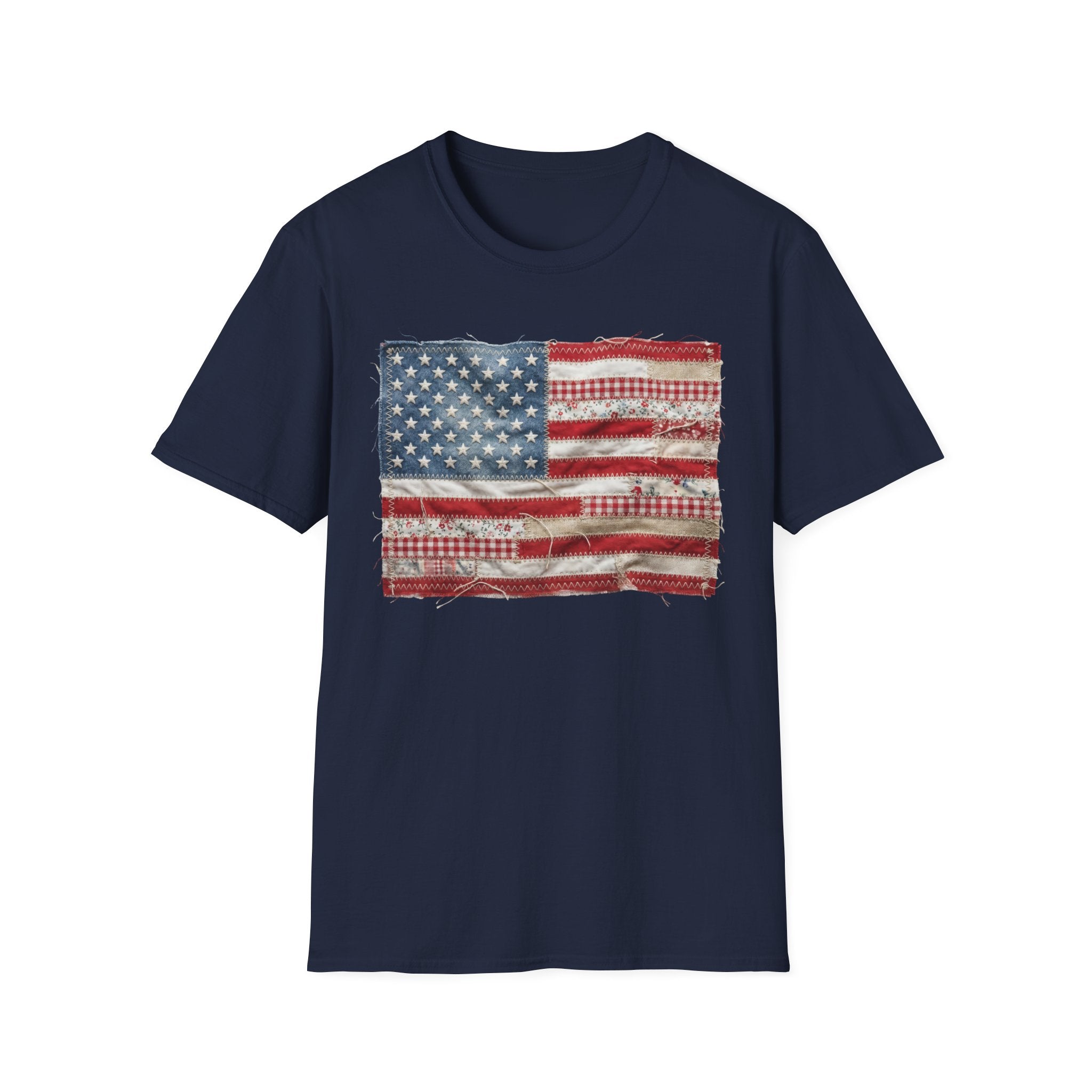 Distressed American Flag T‑Shirt