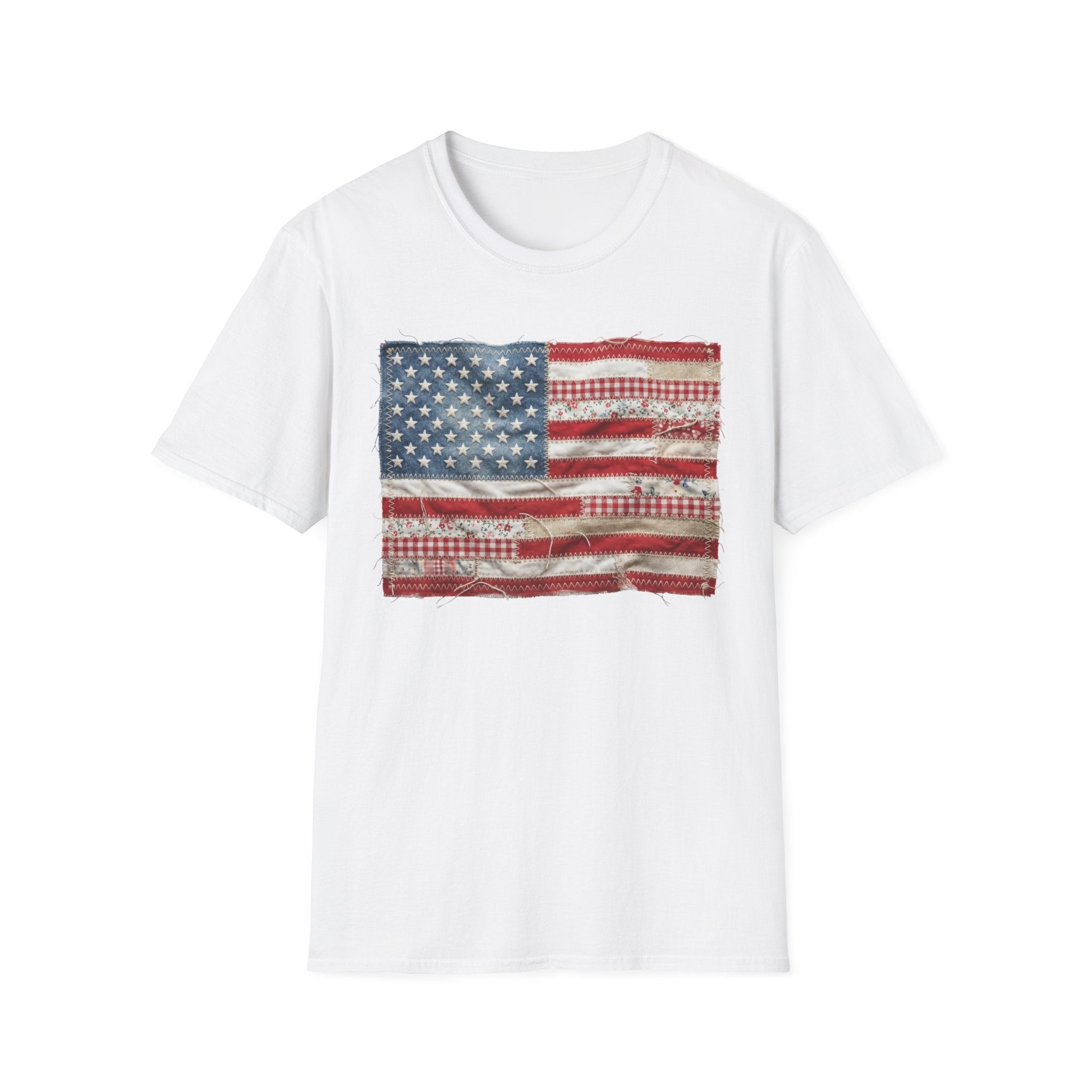 Distressed American Flag T‑Shirt