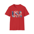 USA Patriotic T-Shirt — Red White Blue Americana Graphic Tee