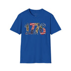 1776 Patriotic T-Shirt — American Flag & Camouflage Vintage Independence Tee