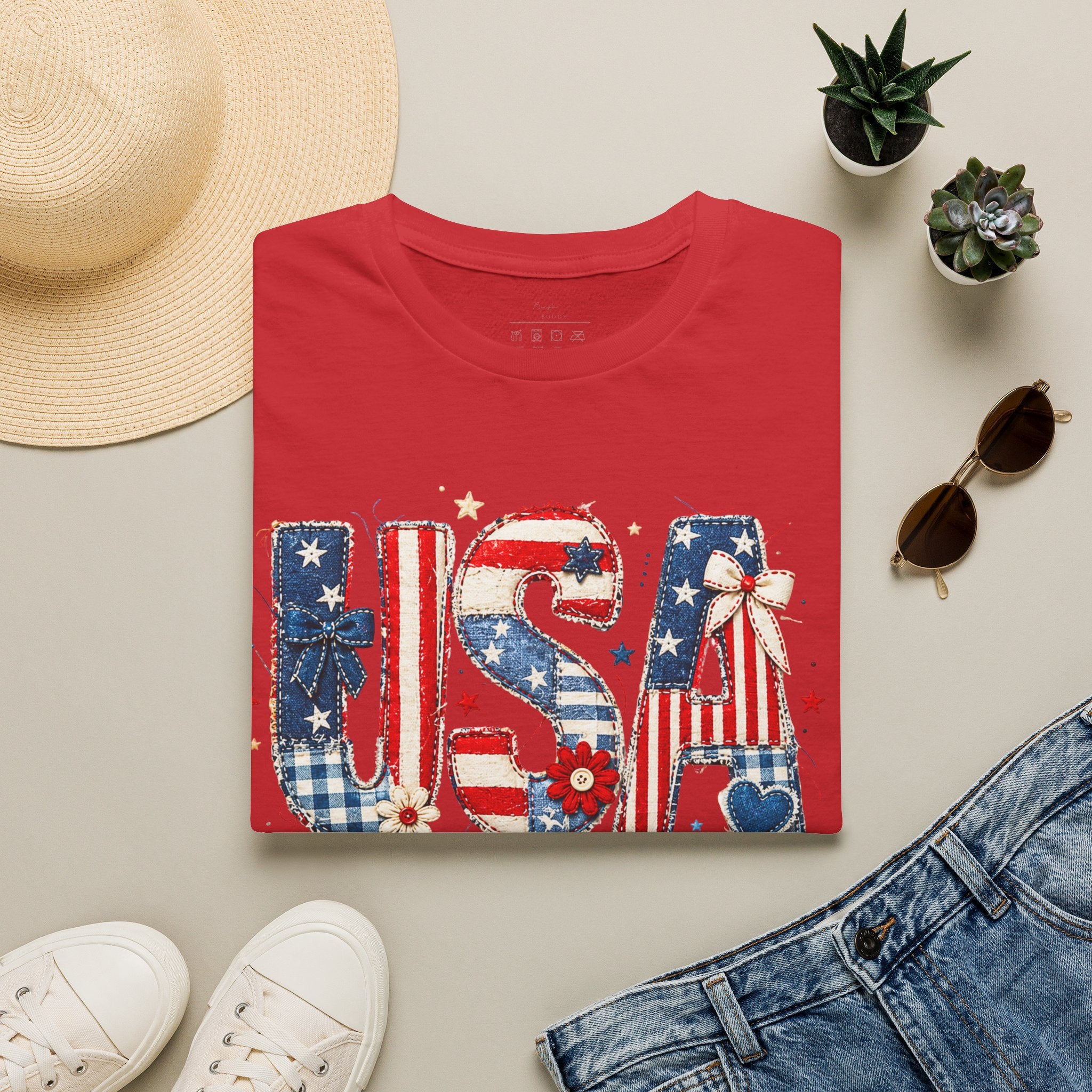 USA Patriotic T-Shirt — Red White Blue Americana Graphic Tee