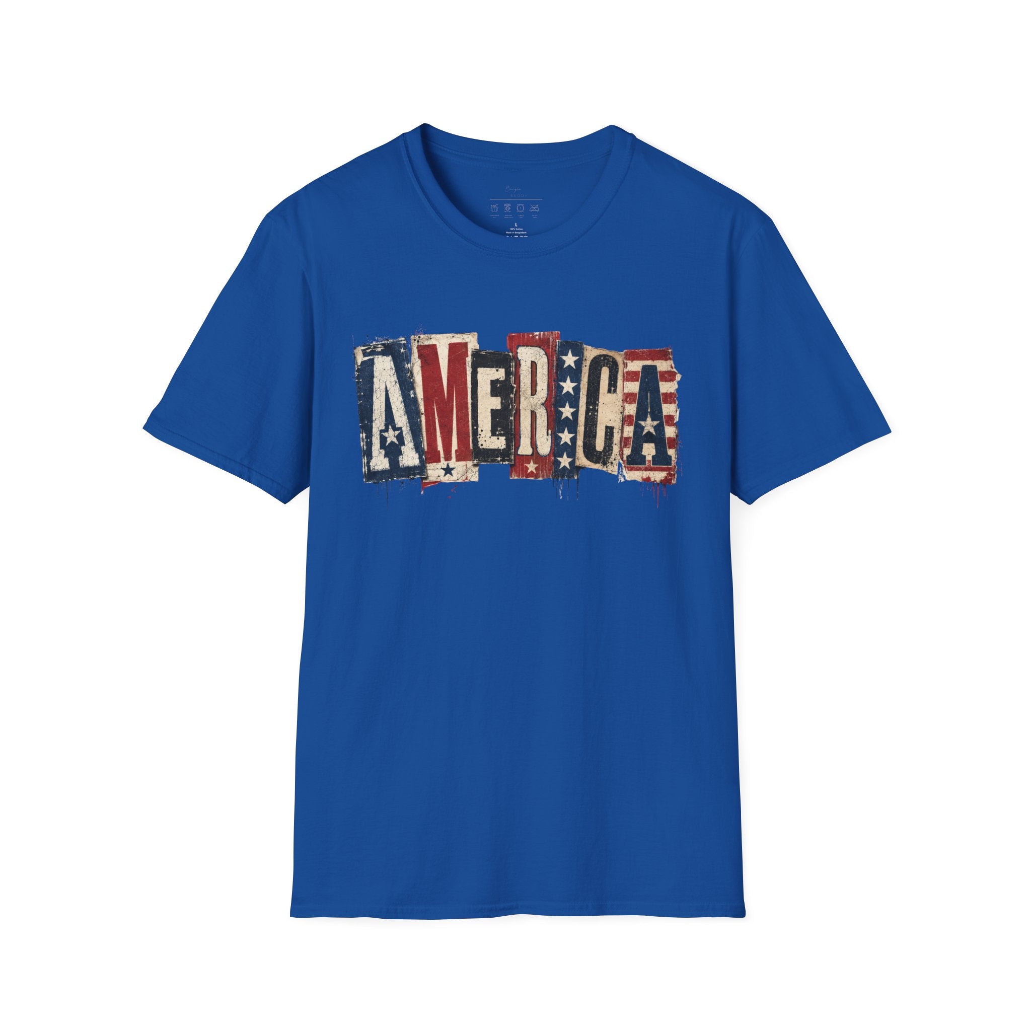America Vintage Flag T-Shirt — Patriotic USA Graphic Tee for 4th of July