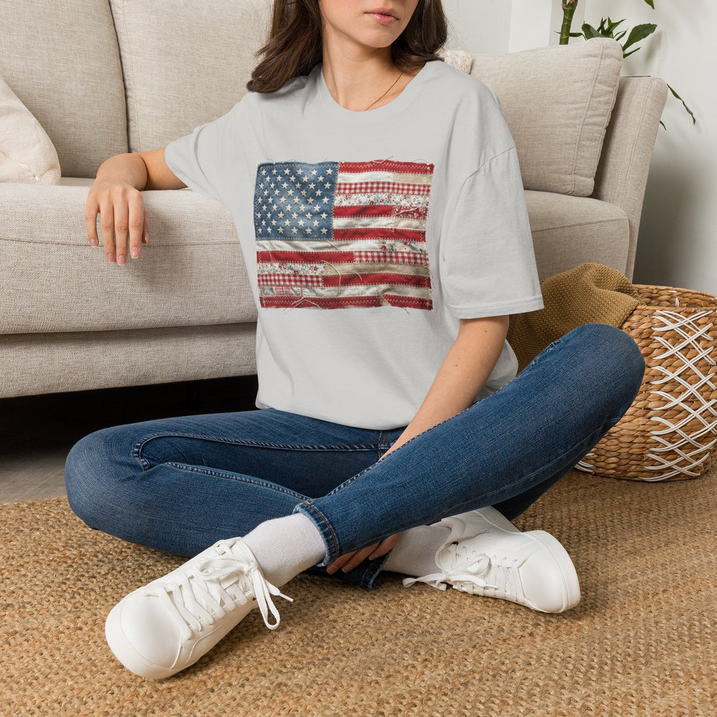 Distressed American Flag T‑Shirt — Vintage USA Patriotic Tee for 4th of July