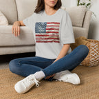 Distressed American Flag T‑Shirt — Vintage USA Patriotic Tee for 4th of July