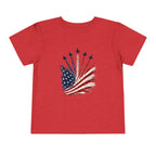 Toddler Tee - Patriotic American Flag Jet Spray Design (Fourth of July)