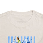 Toddler Tee Cherry Bow   — Cute Red Cherries with Blue Stripes