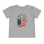 Toddler Tee - Patriotic American Flag Jet Spray Design (Fourth of July)
