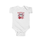 America Baby Bodysuit - Patriotic Cherries 4th of July Infant Onesie