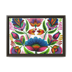 Framed Dhaka Rickshaw Folk Art Canvas