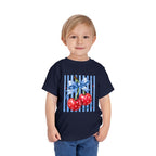 Toddler Tee Cherry Bow   — Cute Red Cherries with Blue Stripes