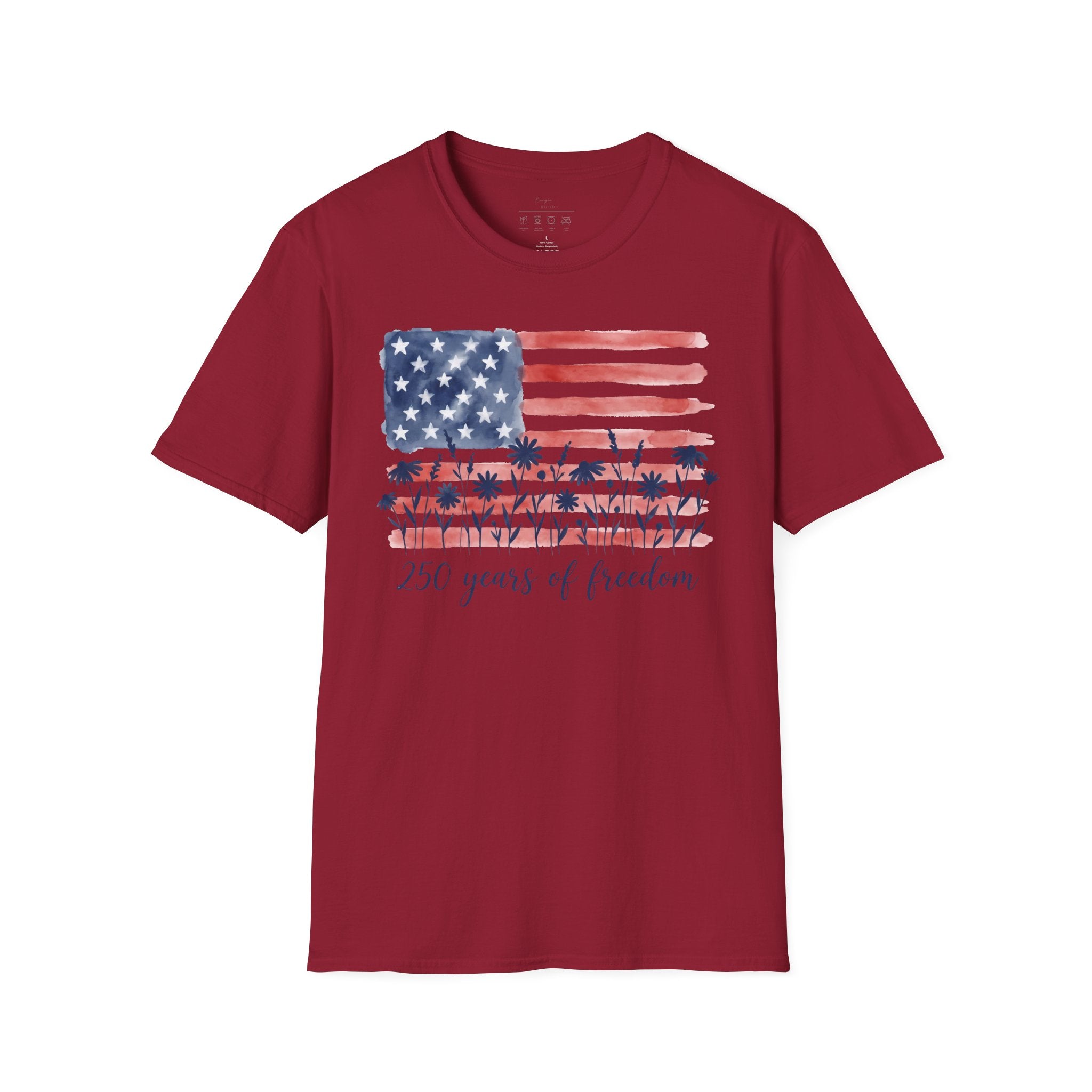 American Flag Palm Trees T-Shirt — “250 Years of Freedom” Patriotic Tee