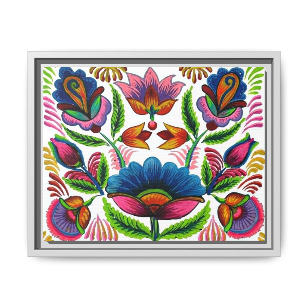 Framed Dhaka Rickshaw Folk Art Canvas