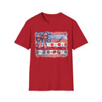 Patriotic Flag Bow T-Shirt — American Red White Blue Fourth of July Tee