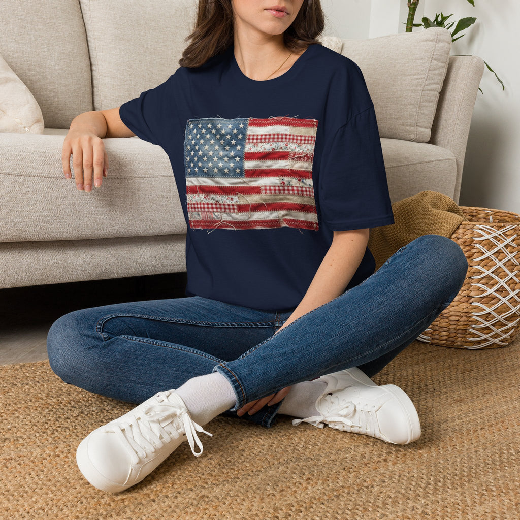 Distressed American Flag T‑Shirt