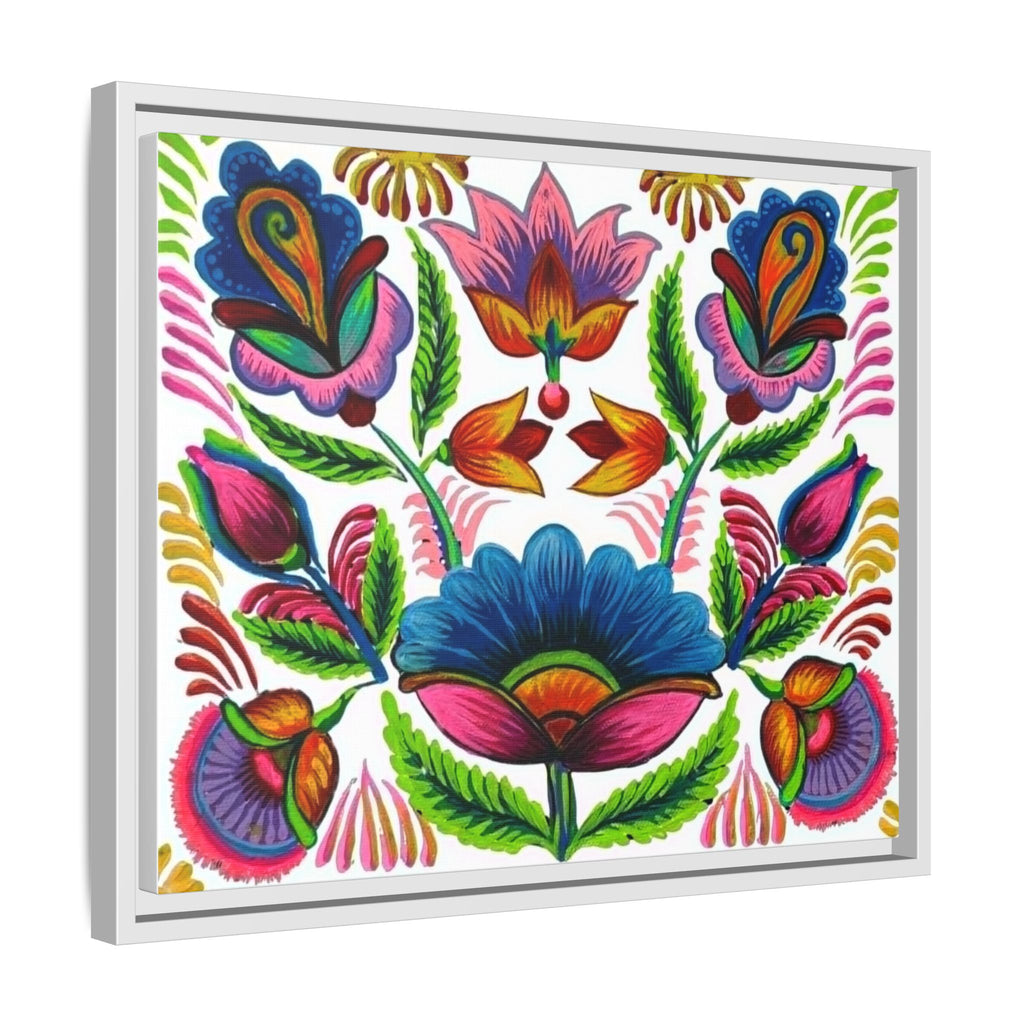 Framed Dhaka Rickshaw Folk Art Canvas