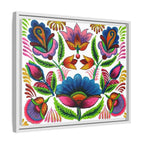 Framed Dhaka Rickshaw Folk Art Canvas
