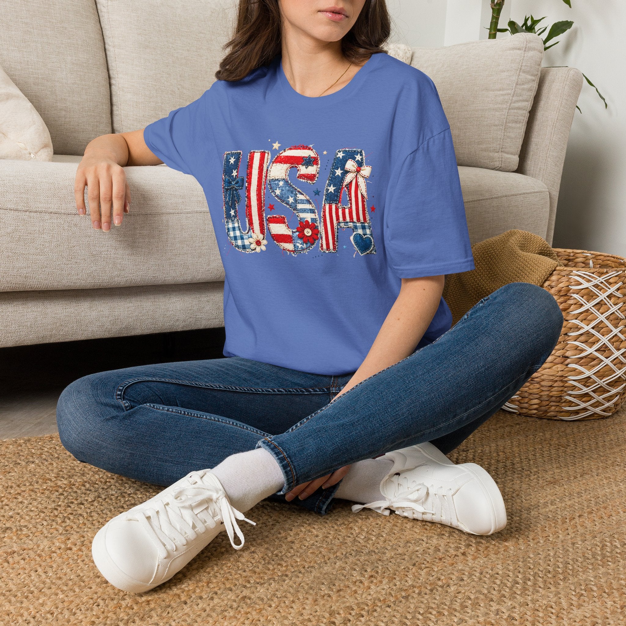 USA Patriotic T-Shirt — Red White Blue Americana Graphic Tee