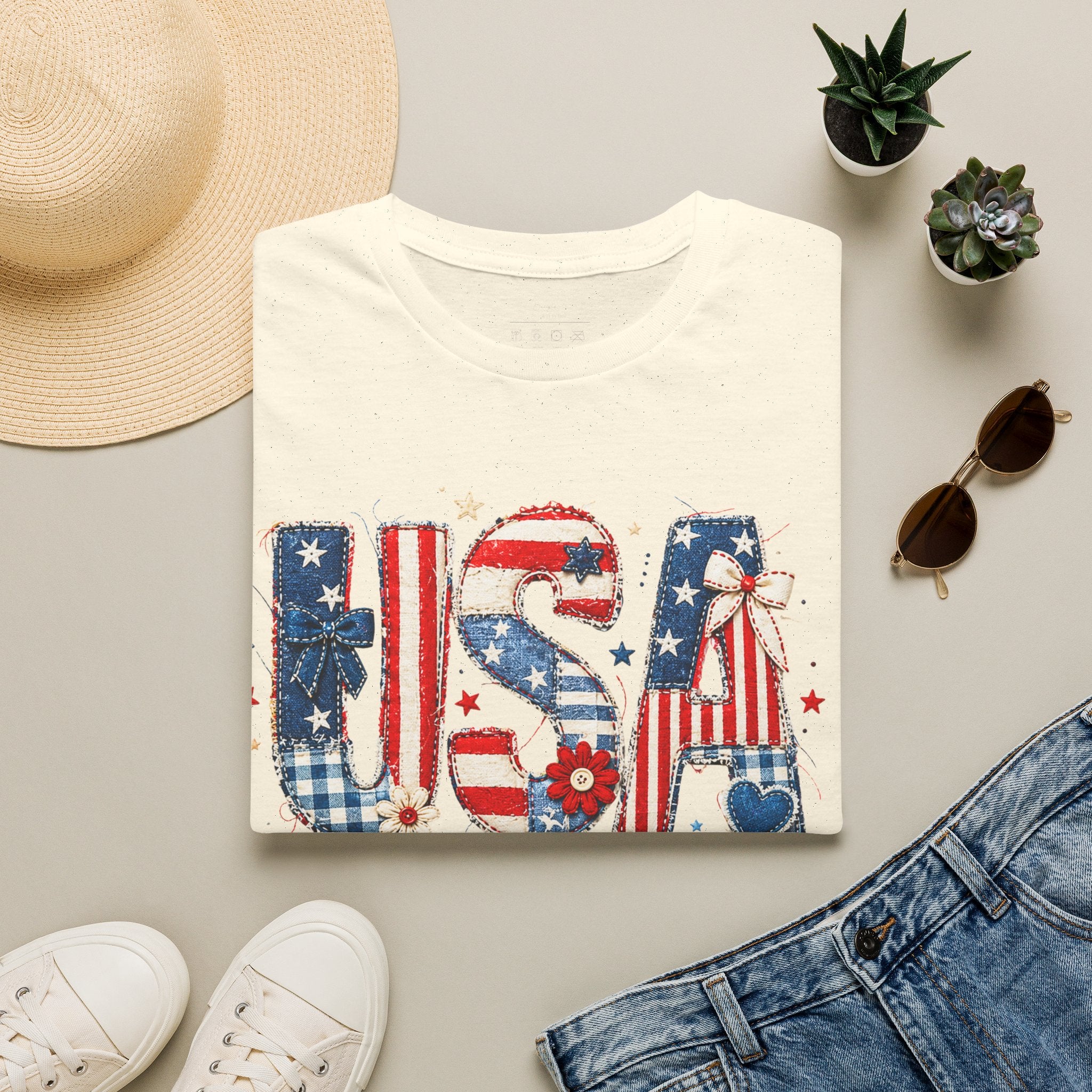 USA Patriotic T-Shirt — Red White Blue Americana Graphic Tee