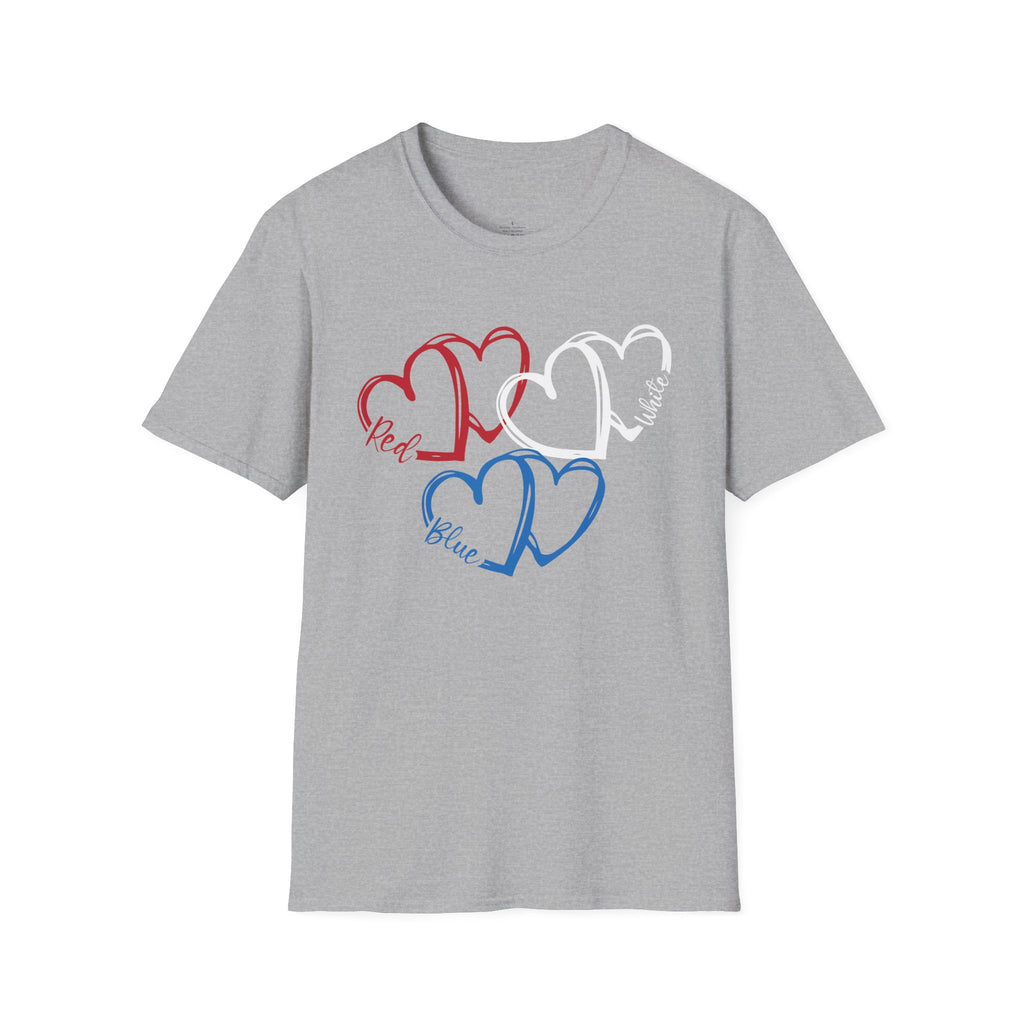 Patriotic Red White & Blue Heart T-Shirt