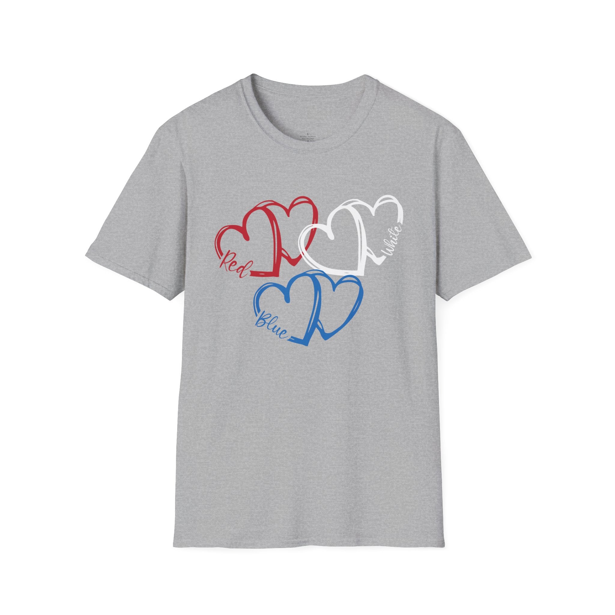 Patriotic Red White & Blue Heart T-Shirt
