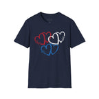 Patriotic Red White & Blue Heart T-Shirt