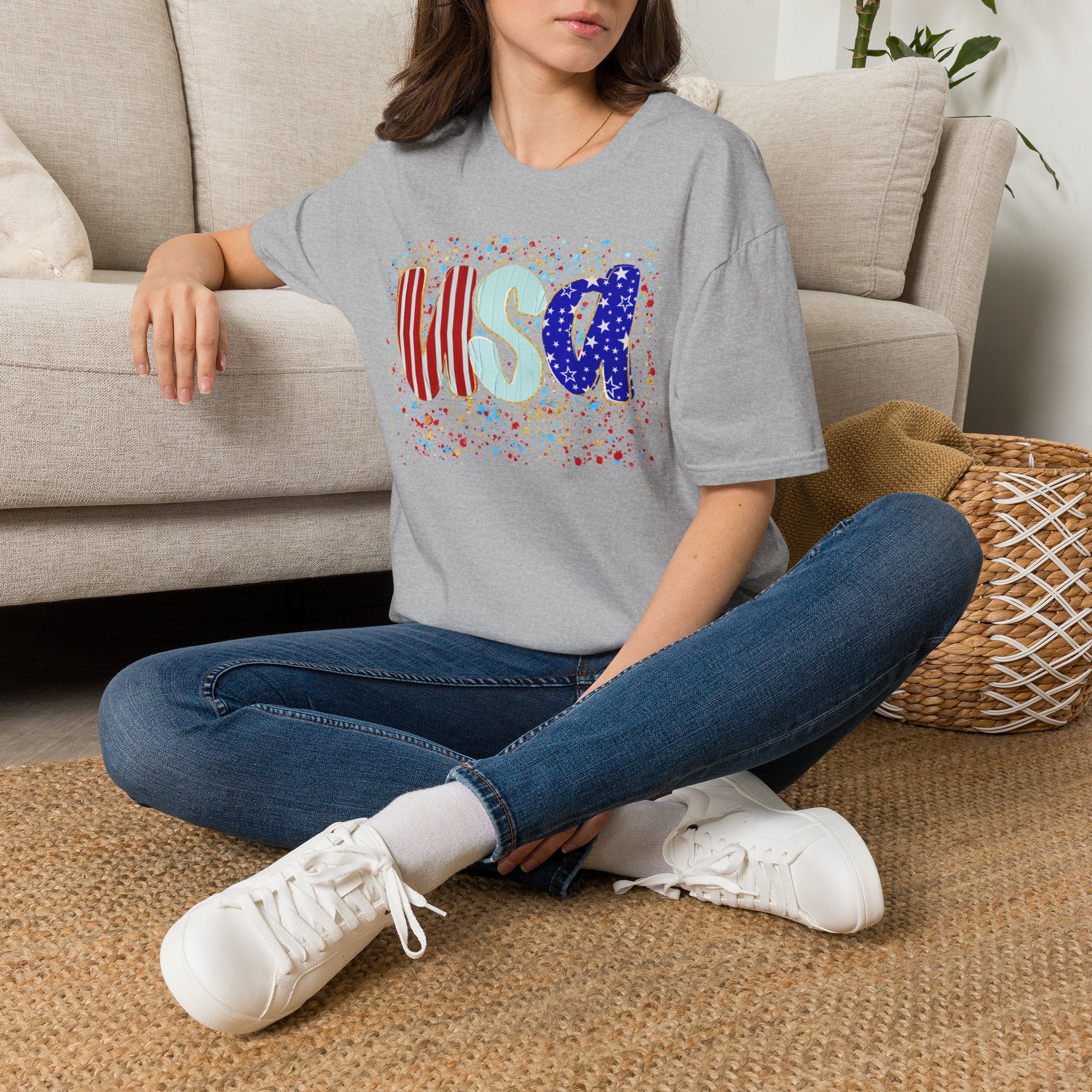 USA Patriotic T-Shirt — Red White & Blue Fourth of July Tee