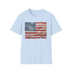 Distressed American Flag T‑Shirt — Vintage USA Patriotic Tee for 4th of July